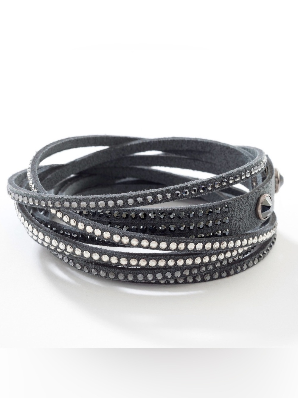 NWT Touchstone Crystal “Wrap-Star Bracelet, Dark Grey”; CURRENT catalog